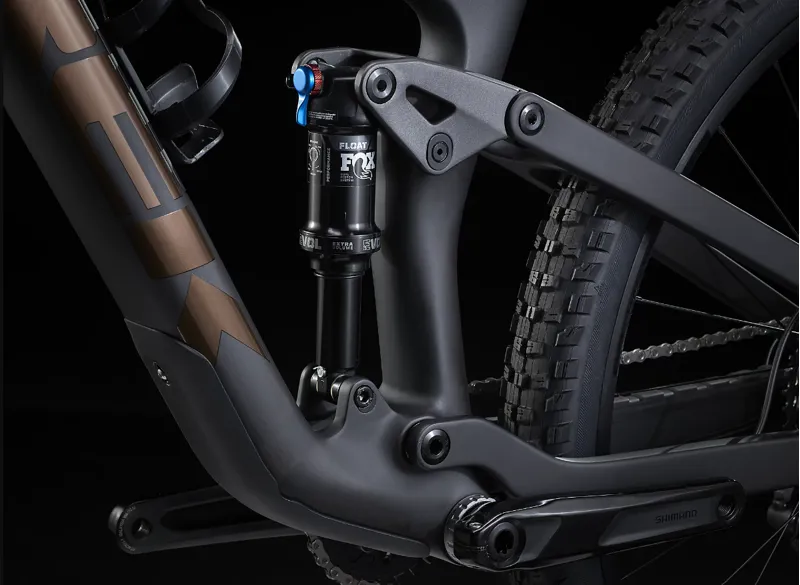 Trek Top Fuel 9.7 Full Suspension Mountain Bike 2024 in Raw Carbon-4